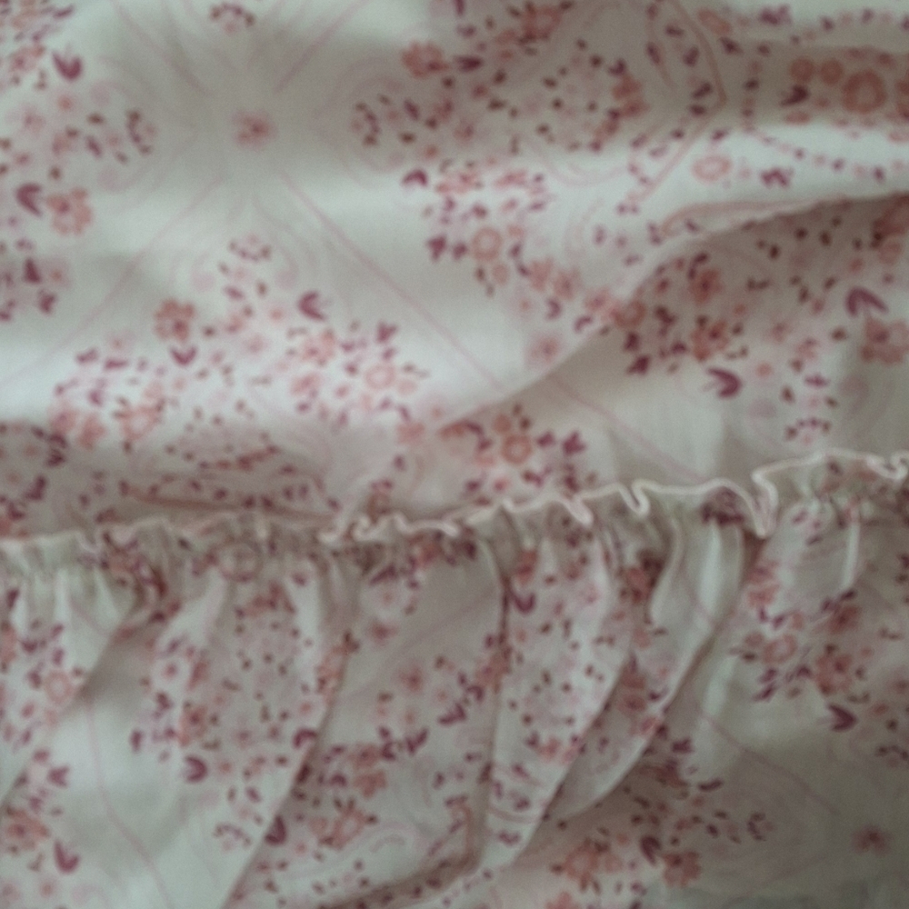 Slate & Willow for Revolve Pink Blush. Cottage Floral Print Midi Dress Slate Lg - Picture 7 of 13